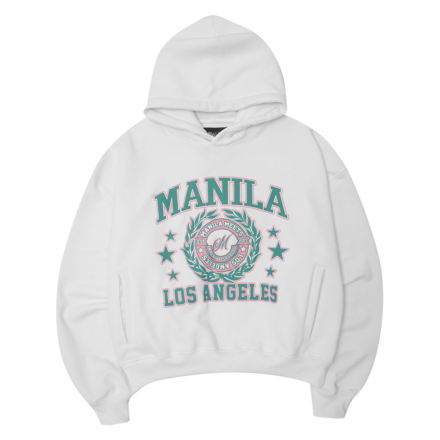 MN+LA™ ARCHIVE STUDIOS HOODIE IN WHITE