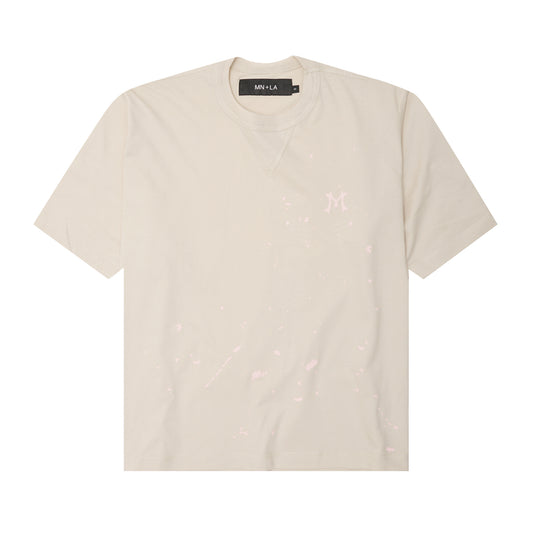 "HITTER" V3 MILITIA MOCK NECK LITE TEE IN PALE ROSE