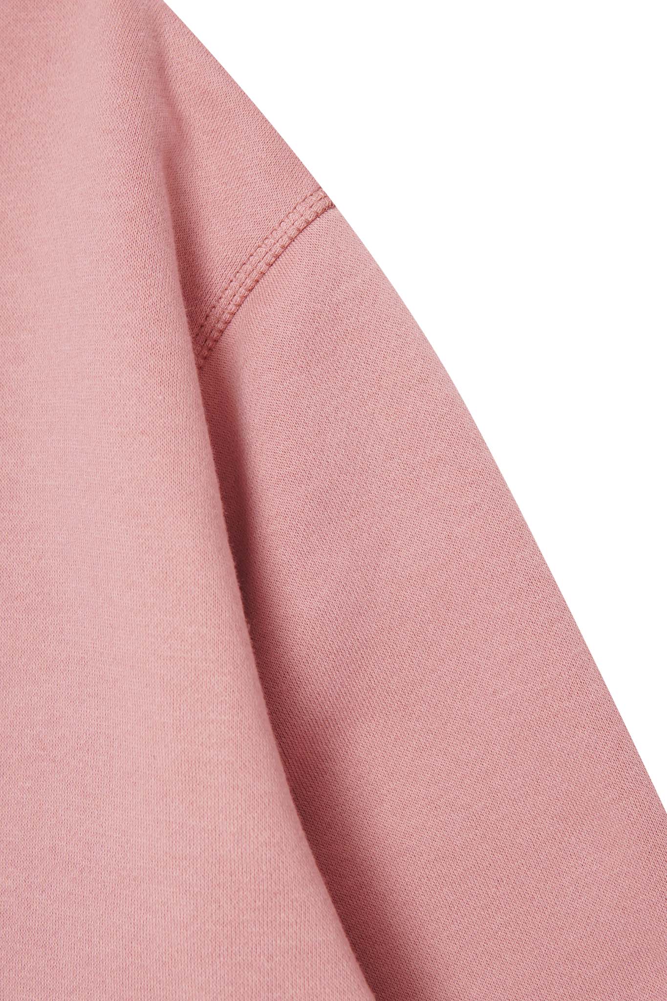 "M'$ SPECKS V2" CUTOFF HOODIE IN ROSE QUARTZ