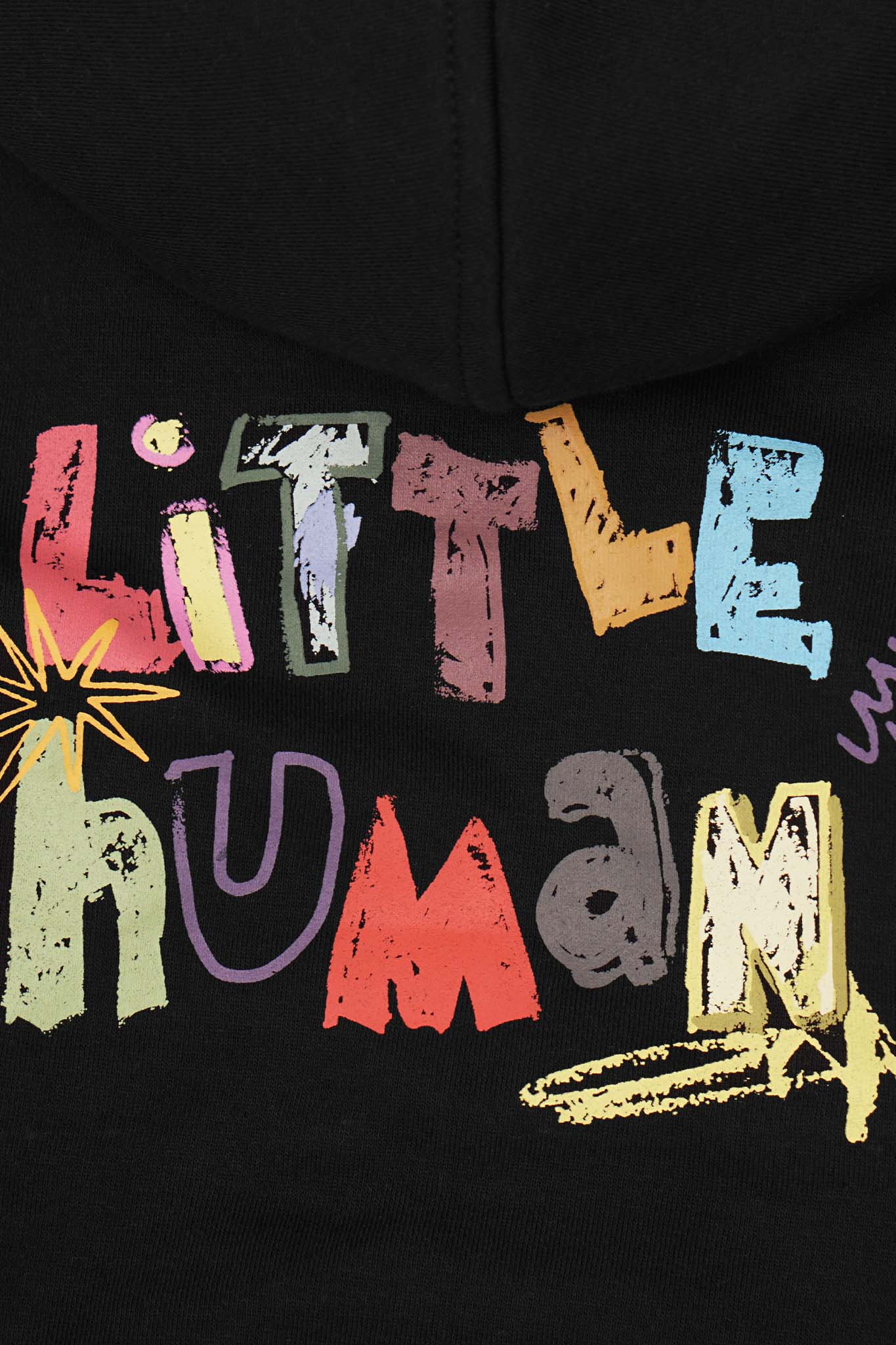 "CRAYONS" LITTLE HUMAN™ HOODIE IN ANTHRACITE