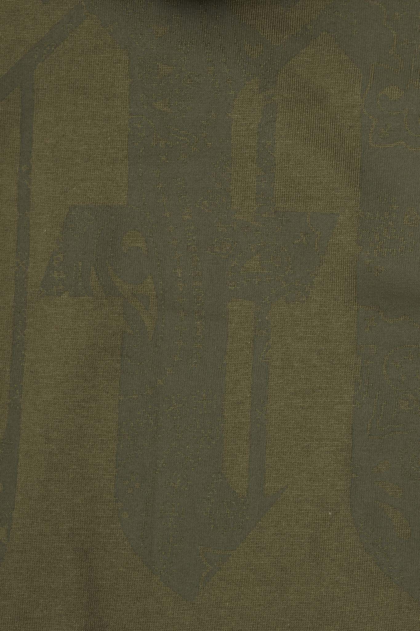 M'$ PAISLEY PATCHWORK MILITIA HOODIE IN OLIVE