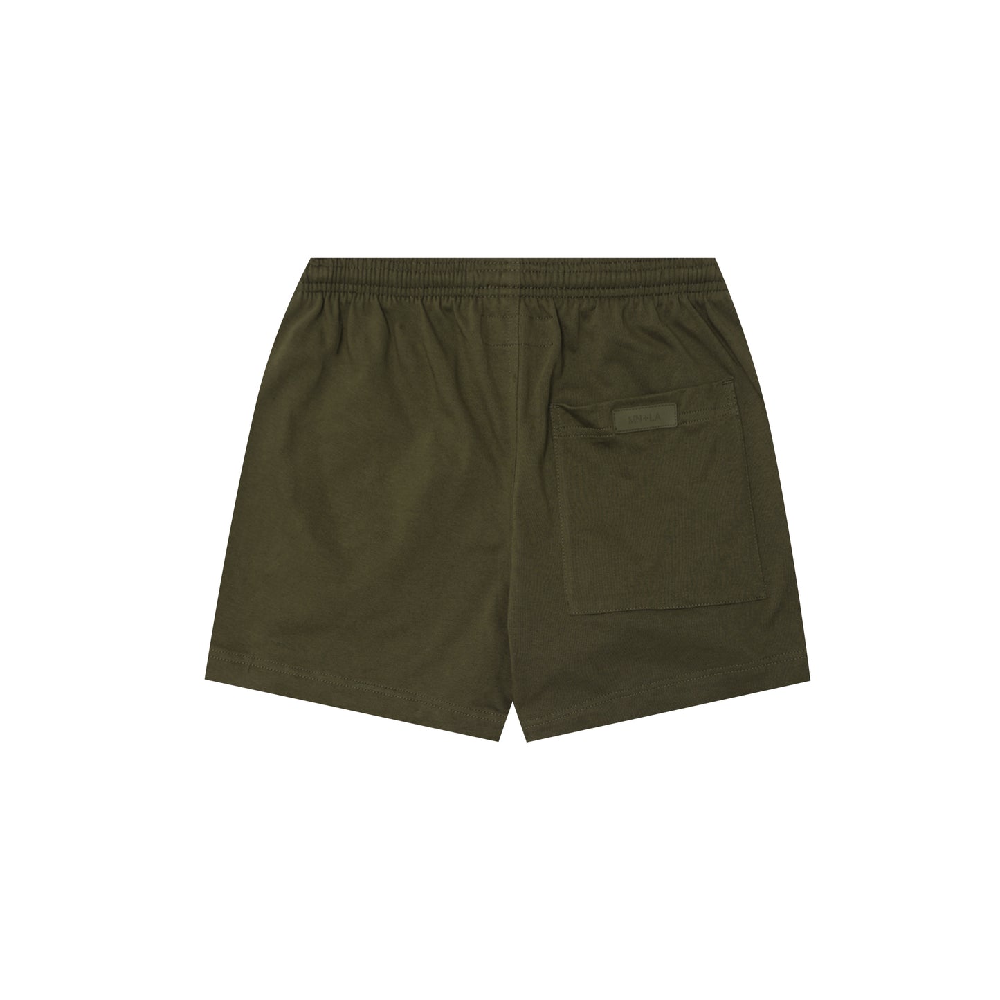 PLEATED HOUSE SHORTS IN DARK MOSS