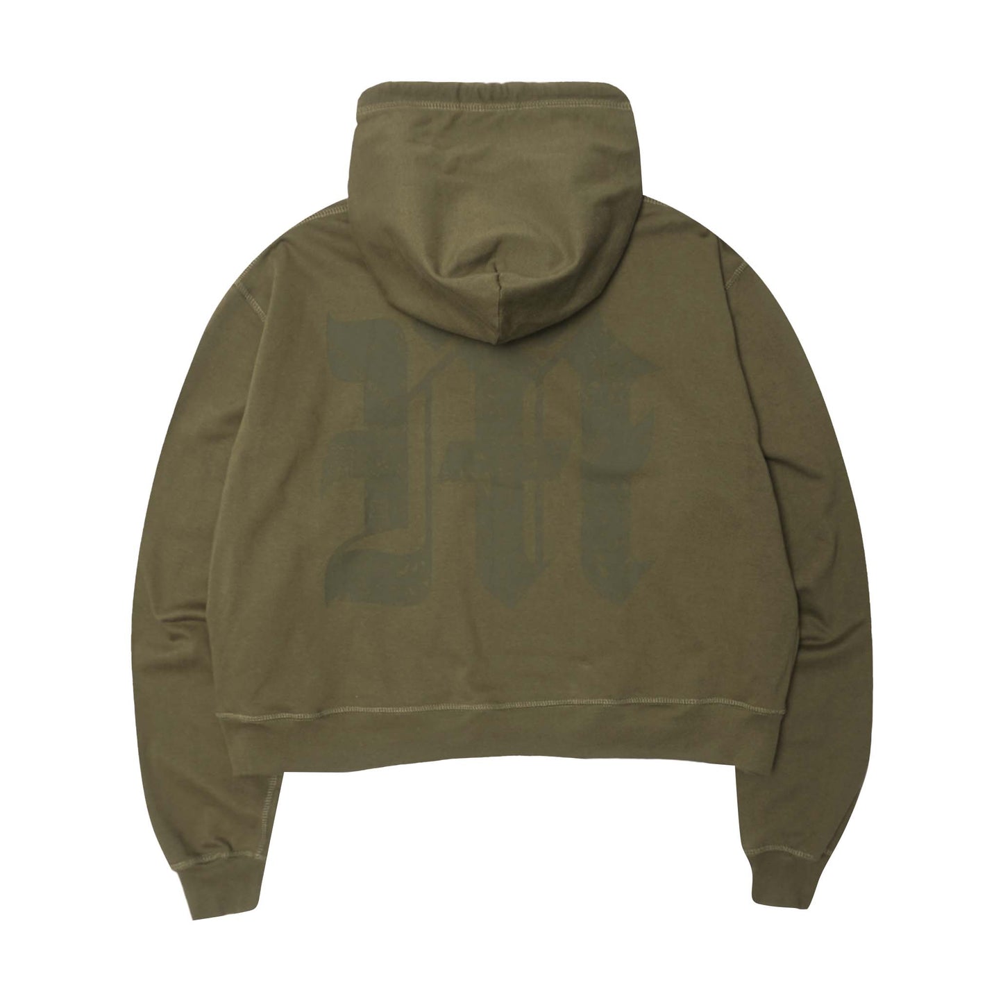 M'$ PAISLEY PATCHWORK MILITIA HOODIE IN OLIVE
