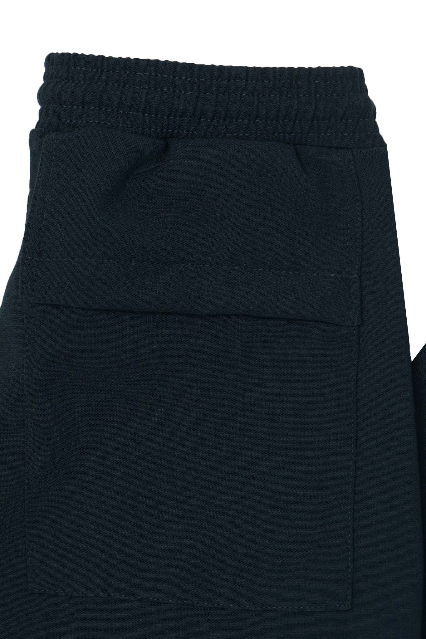 PLEATED CROPPED PANTS IN REGAL BLUE