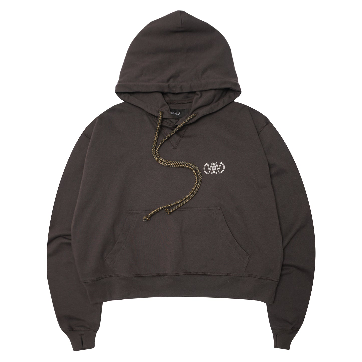 "TWIN M'$" HOODIE IN CHARCOAL GREY