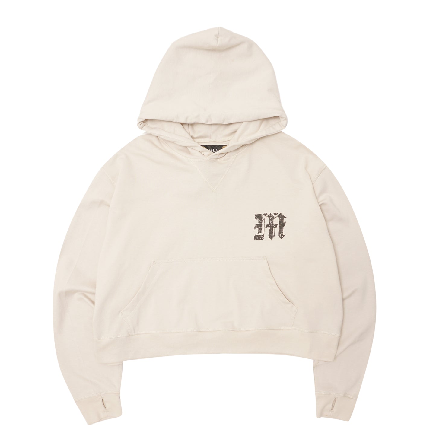 M'$ PAISLEY PATCHWORK MILITIA HOODIE IN OAT