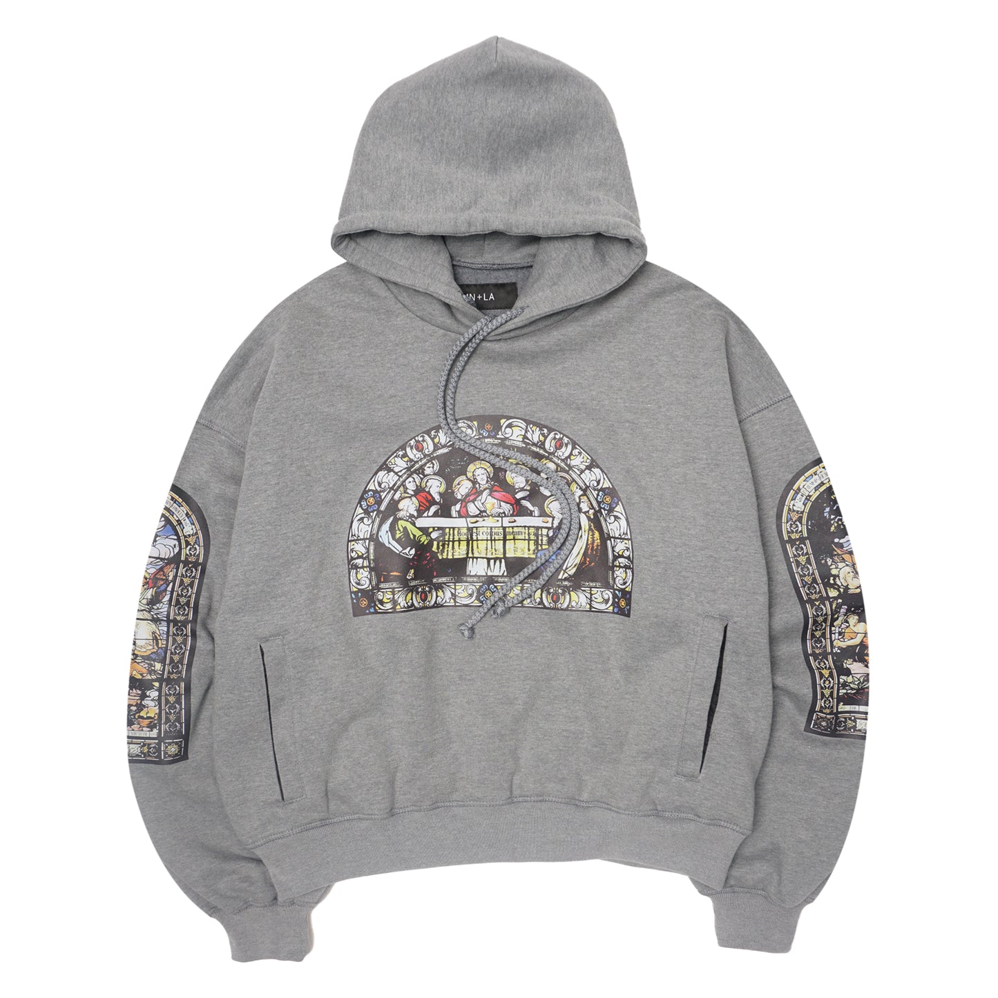 "LAST SUPPER" HOODIE IN HEATHER GREY