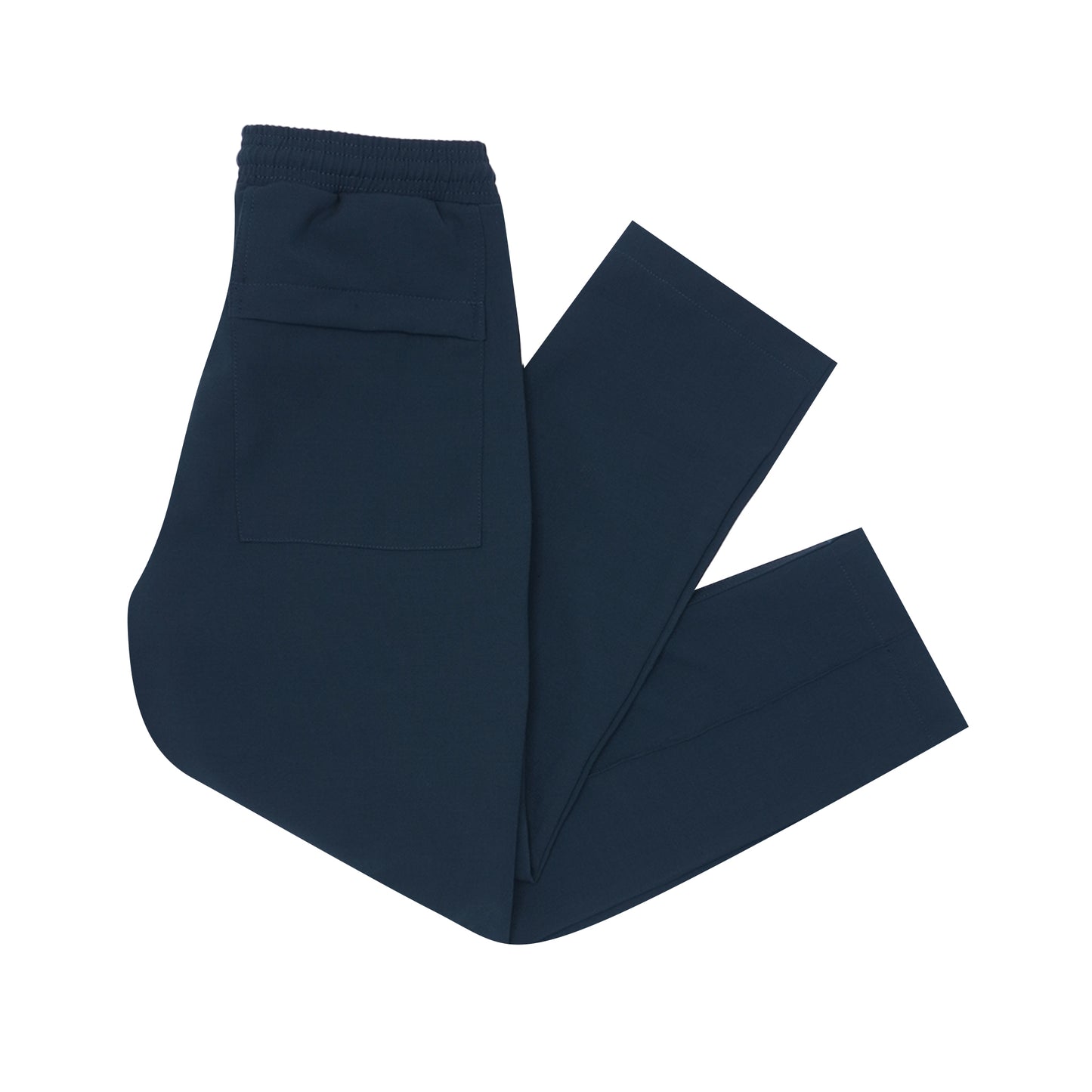 PLEATED CROPPED PANTS IN REGAL BLUE
