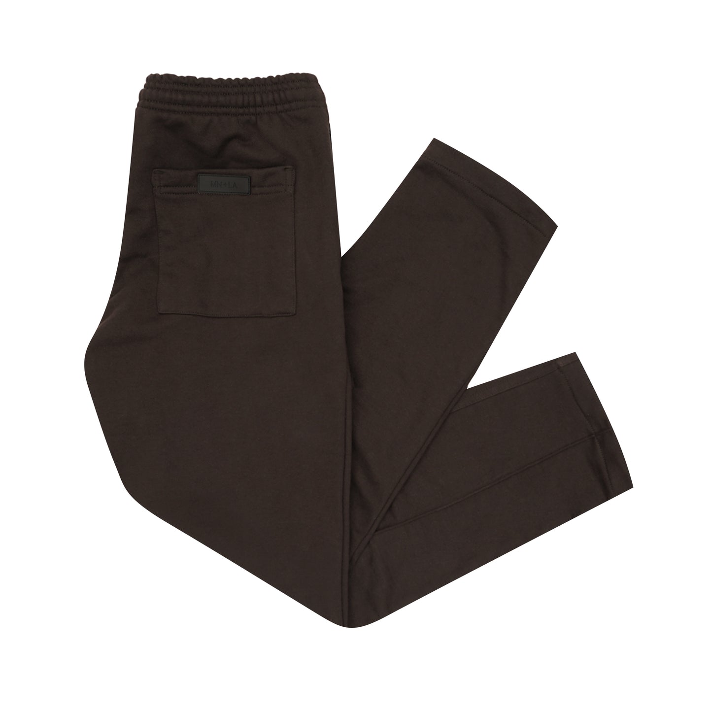 FRENCH TERRY PLEATED LOUNGE PANTS IN WOOD