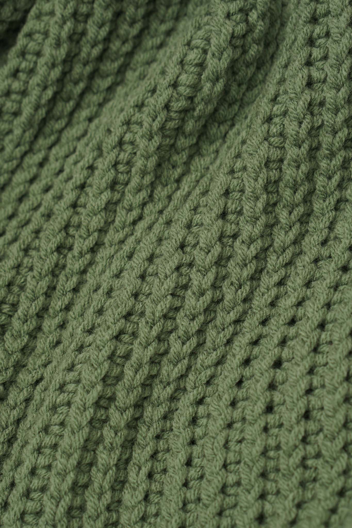 HAND KNIT FISHERMAN BEANIE (FERN)