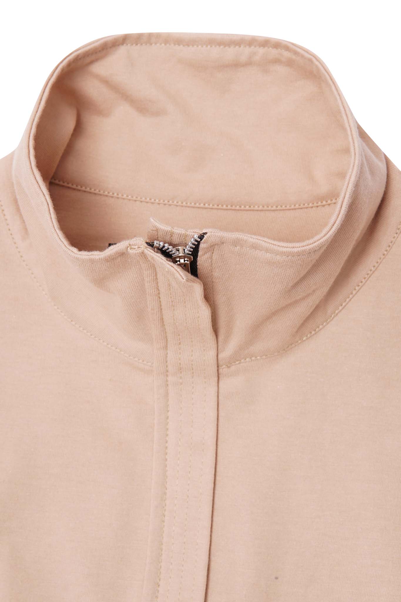 QUARTER ZIP L/S TEE IN ALABASTER
