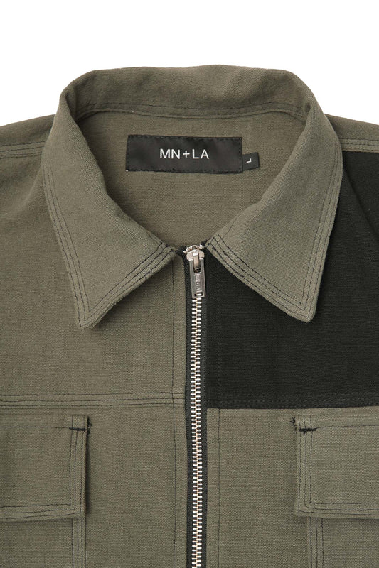 CRAFTSMAN ZIP TRUCKER JACKET IN OLIVE