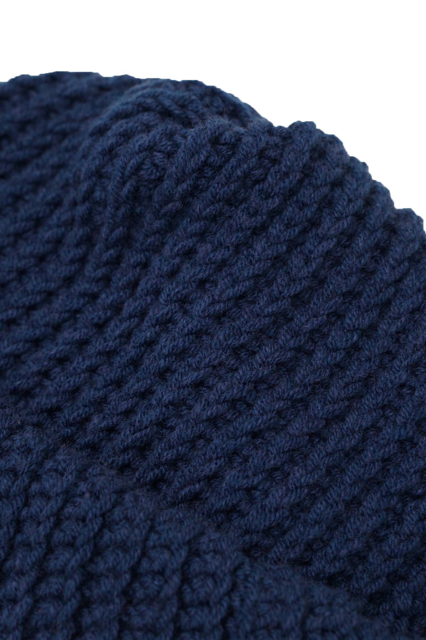 HAND KNIT FISHERMAN BEANIE (IMPERIAL BLUE)