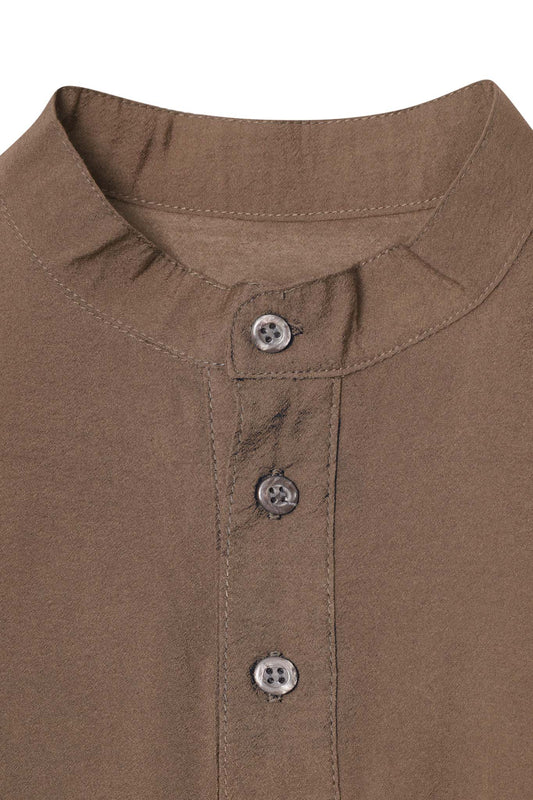 MANDARIN SHIRT IN OLIVE DRAB