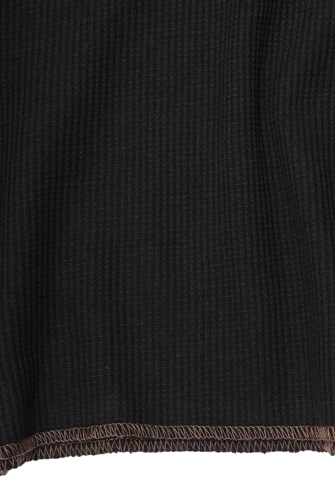 EXO™ MILITIA MOCK NECK WAFFLE TEE IN ANTHRACITE