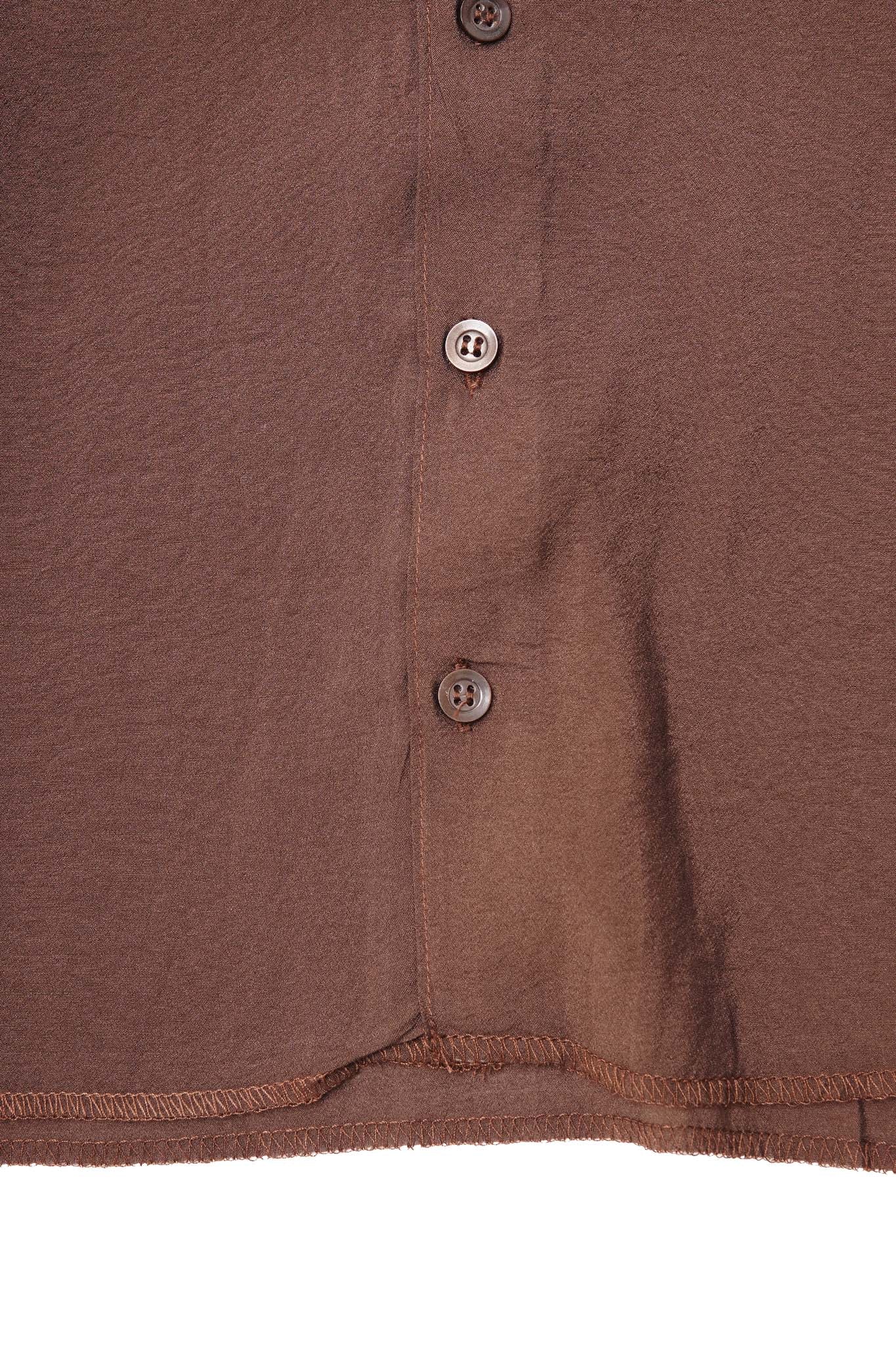 MANDARIN S/S SHIRT IN WOOD