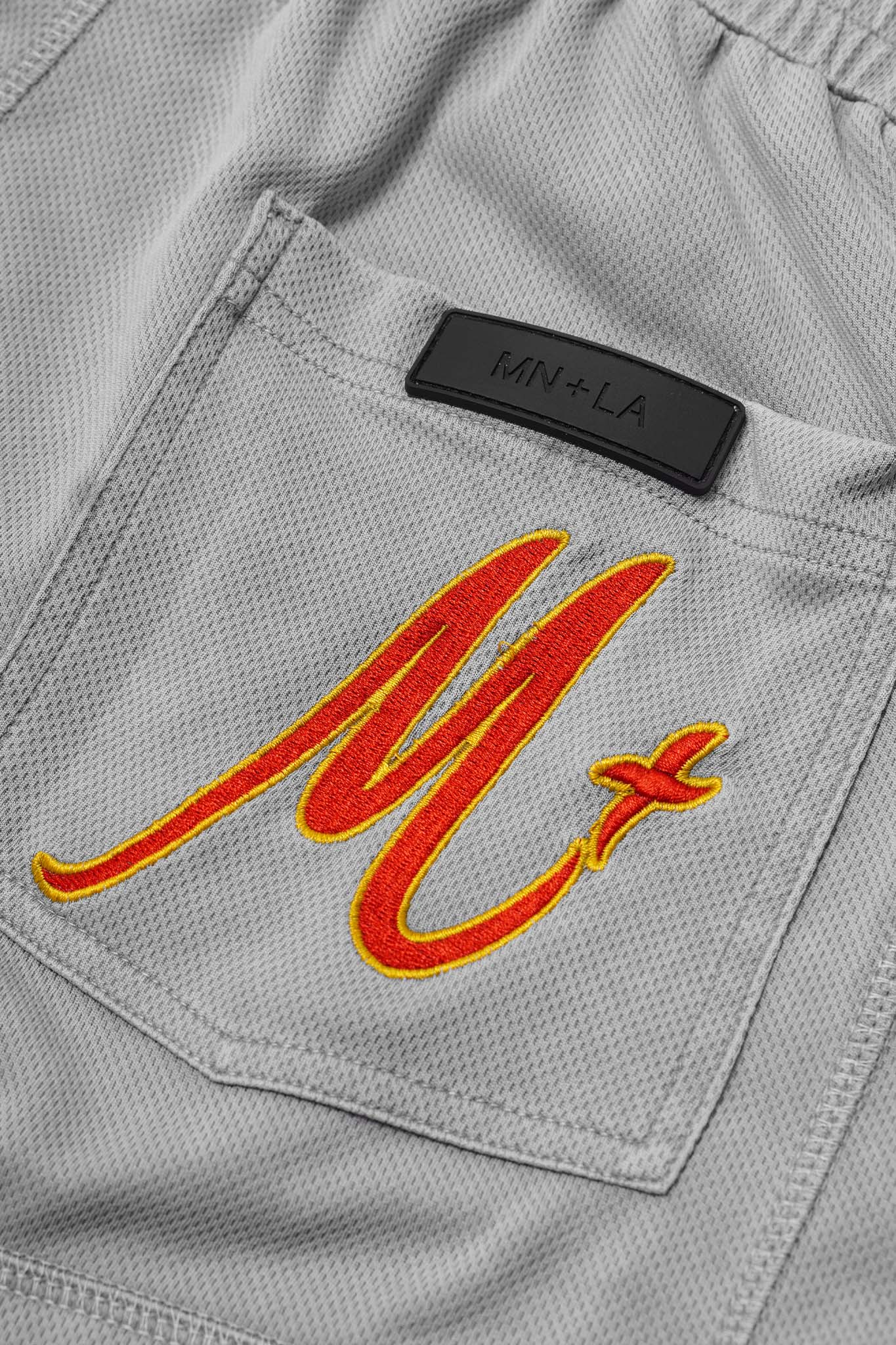 "BURNING STALLION" KNUCKLEHEAD MESH SHORTS V2 IN CEMENT