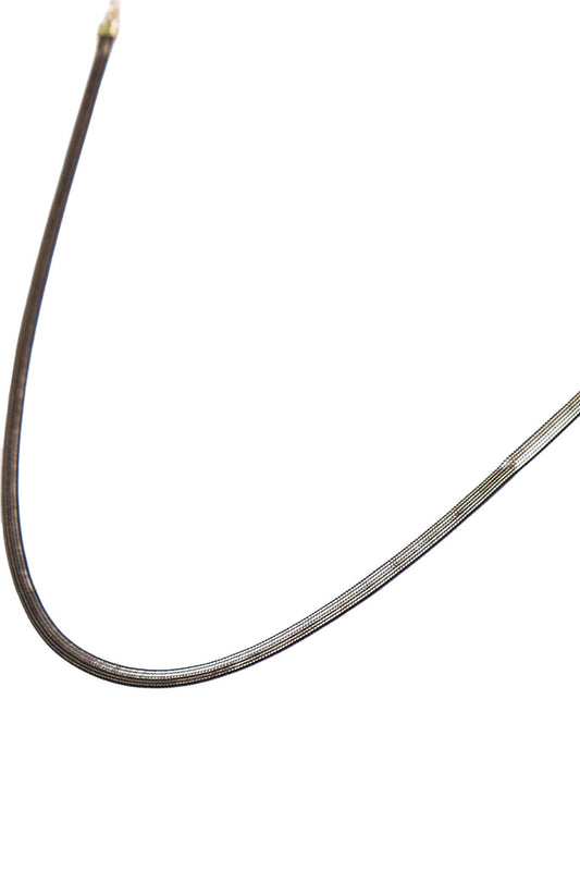 ONYX HERRINGBONE CHAIN NECKLACE