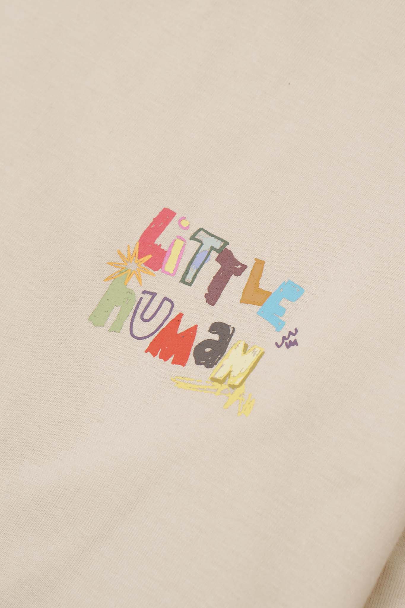 "CRAYONS" LITTLE HUMAN™ LONGSLEEVE TEE IN OAT