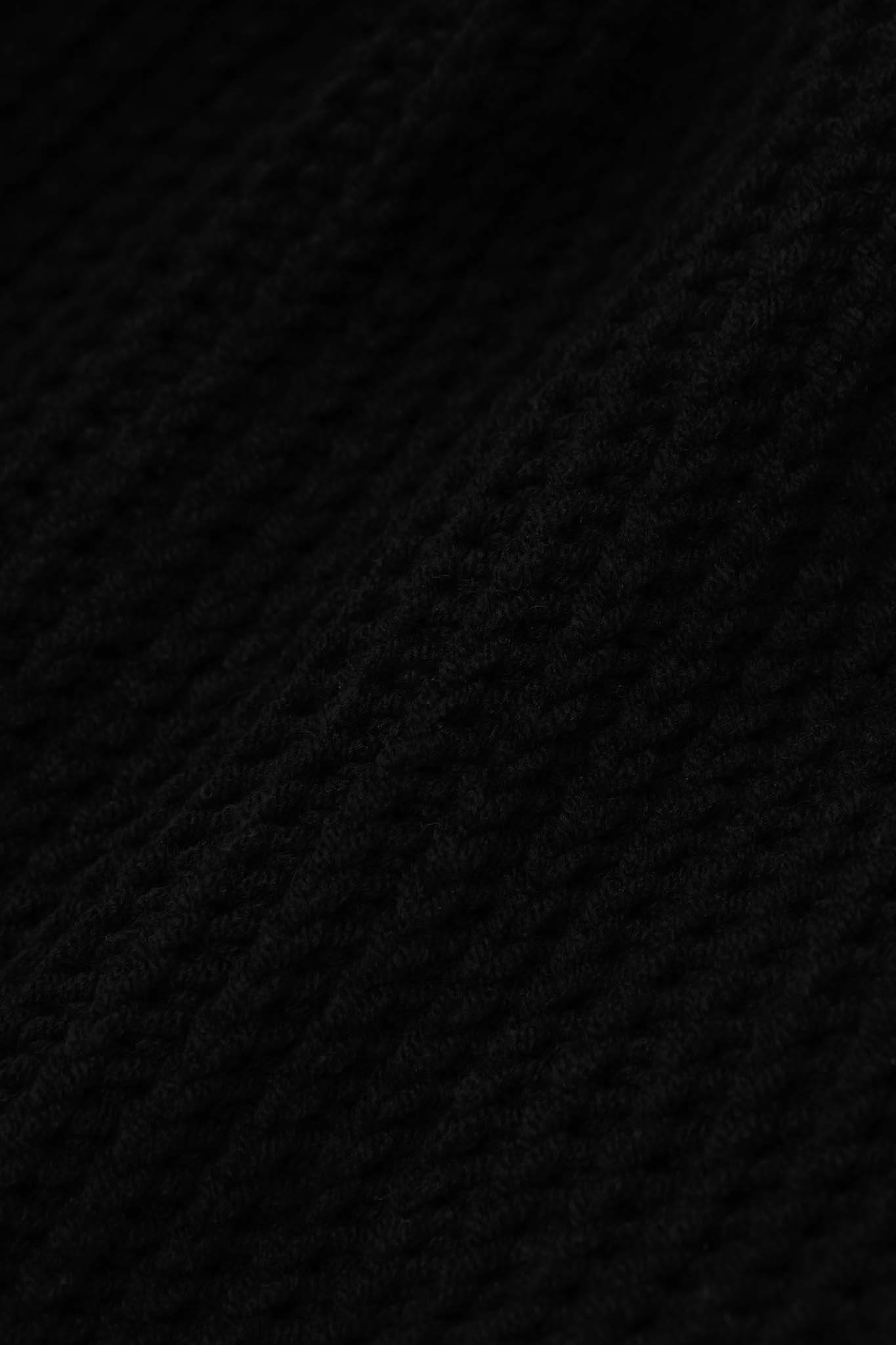 HAND KNIT FISHERMAN BEANIE (ANTHRACITE)