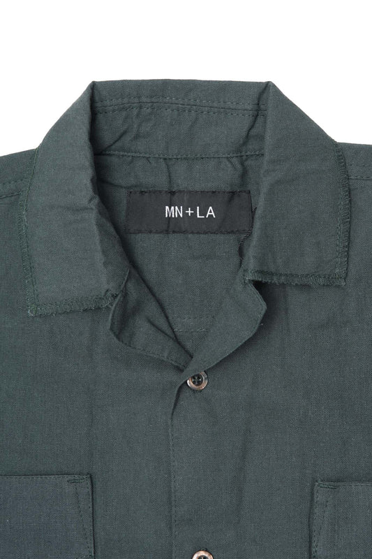 4 POCKET CUBAN SHIRT IN HUNTER GREEN