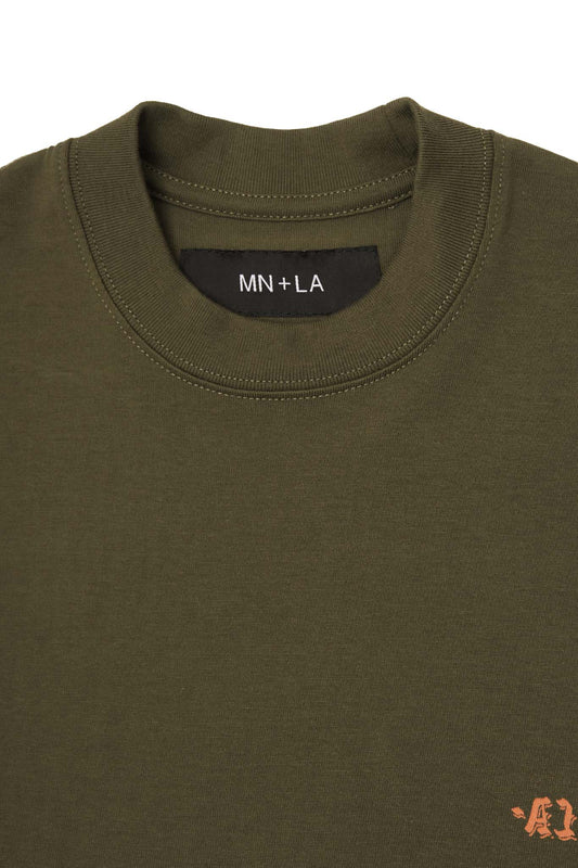 "REAR VIEW" TEE IN OLIVE