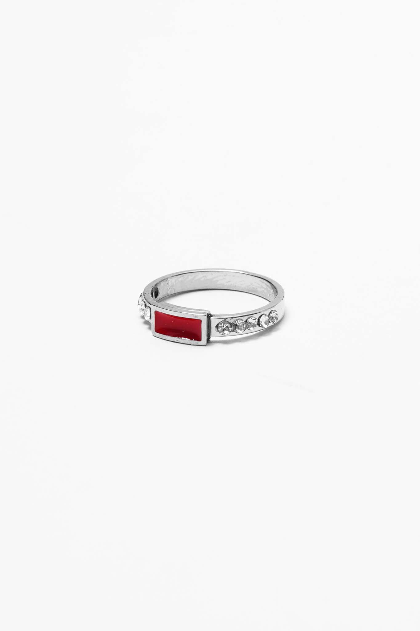 RUBY SILVA RING
