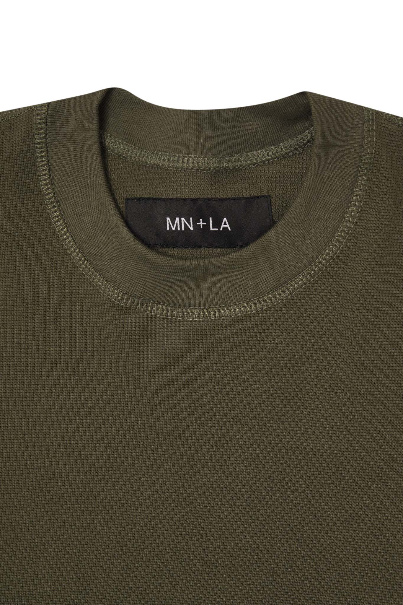 WAFFLE WEAVE VAST TEE IN OLIVE