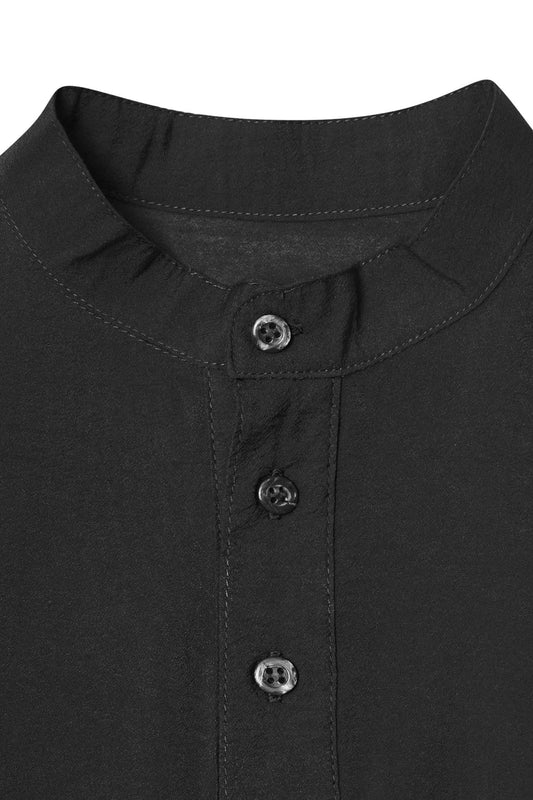 MANDARIN SHIRT IN MIDNIGHT