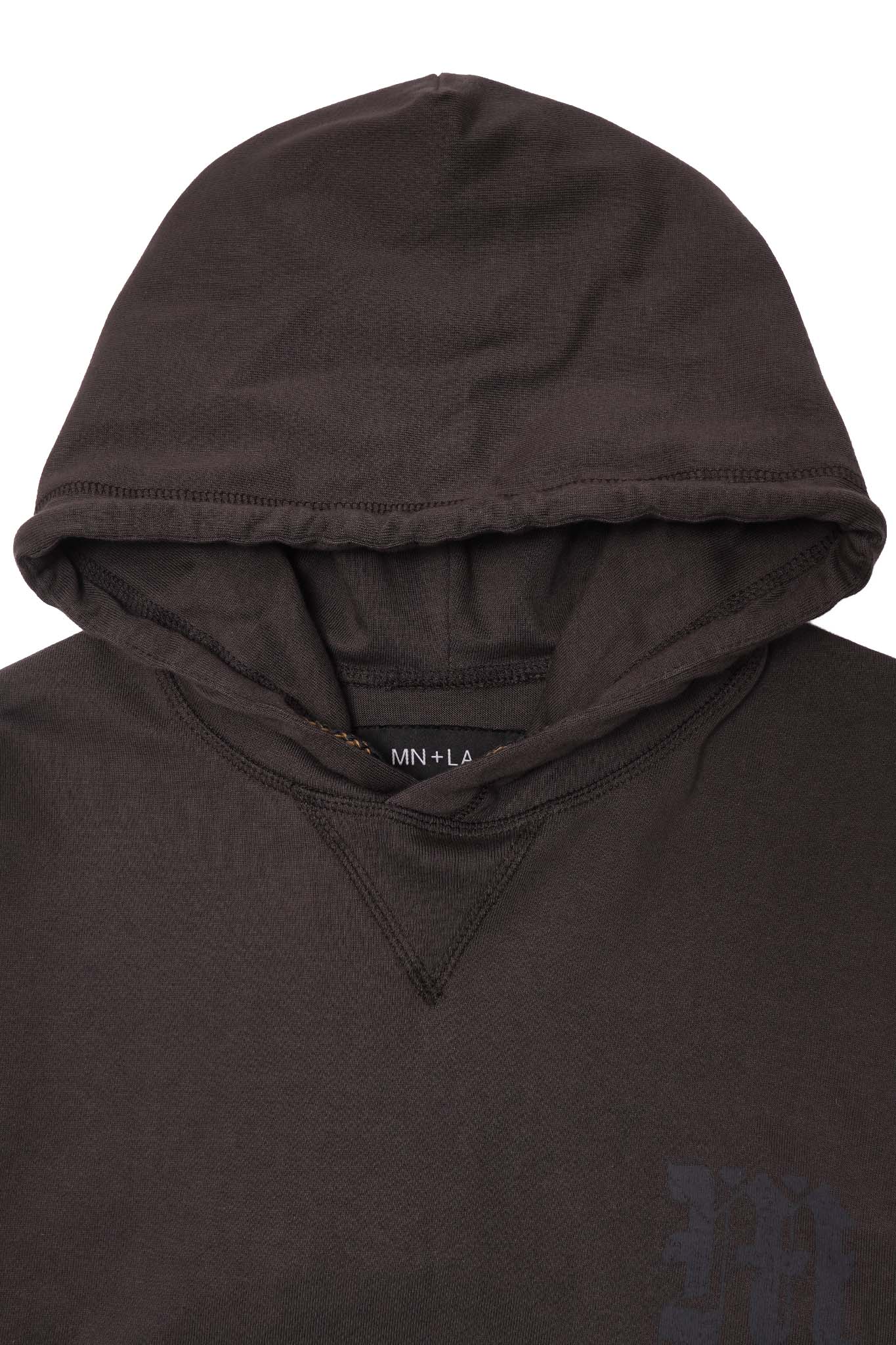 M'$ PAISLEY PATCHWORK MILITIA HOODIE IN CHARCOAL GREY