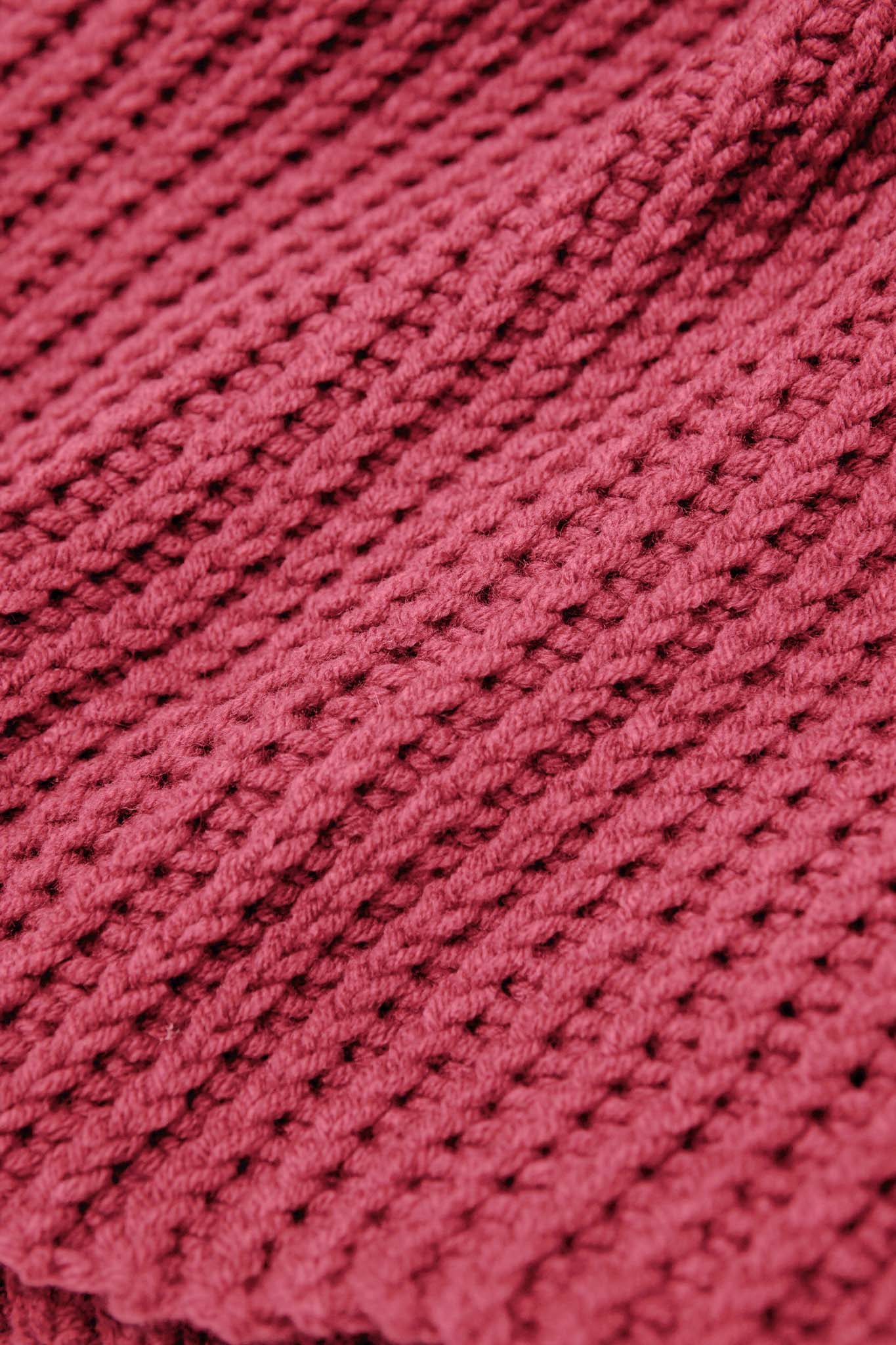 HAND KNIT FISHERMAN BEANIE (WINE)