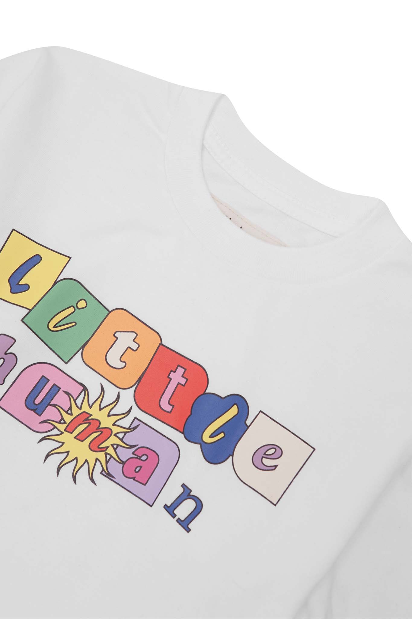 "SUN IS OUT" LITTLE HUMAN™ LONGSLEEVE TEE IN WHITE