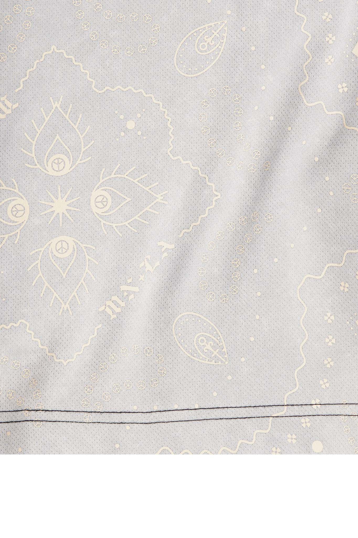 PEACE PAISLEY OVERSIZED TEE IN STEEL OAT