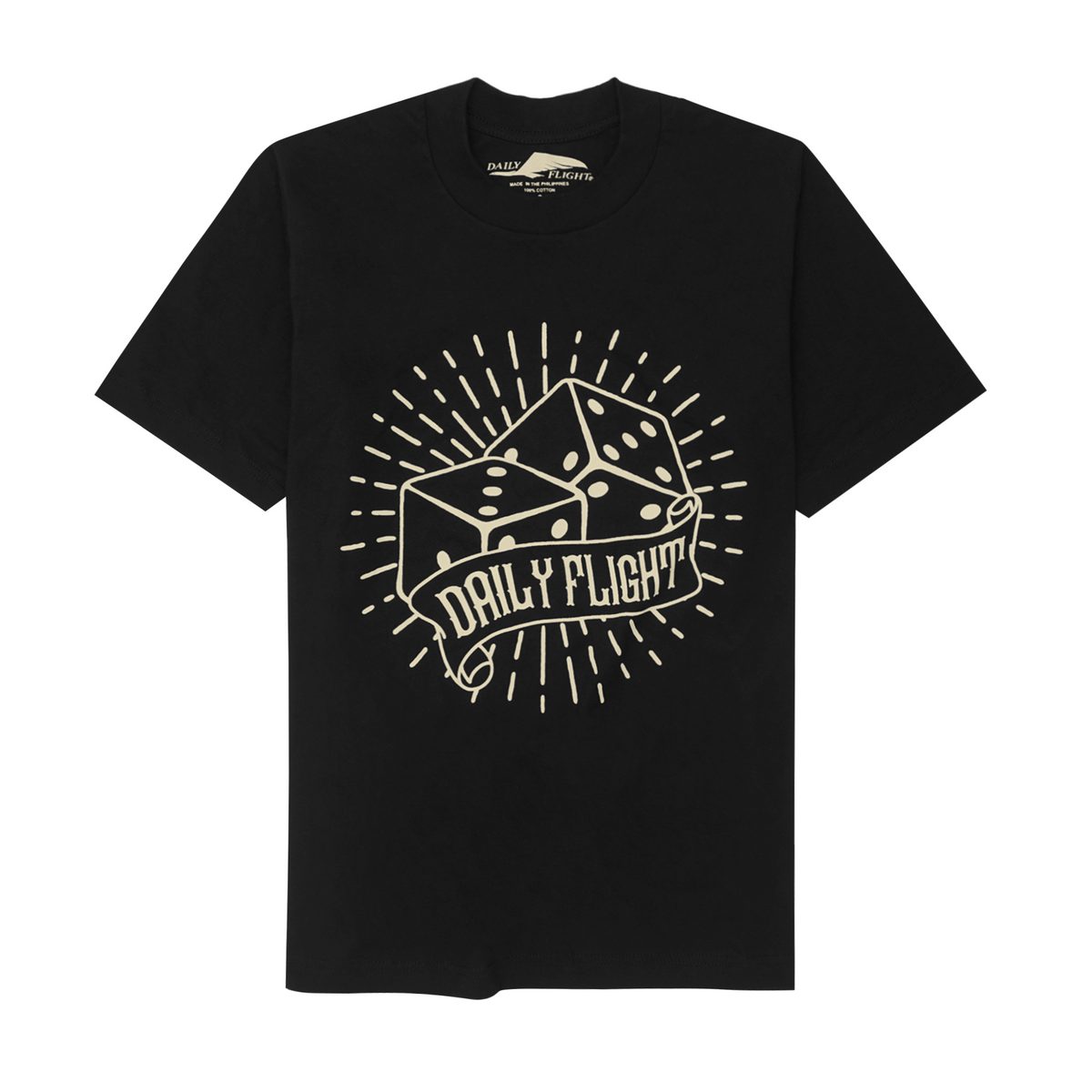 "DICE" TEE IN ANTHRACITE