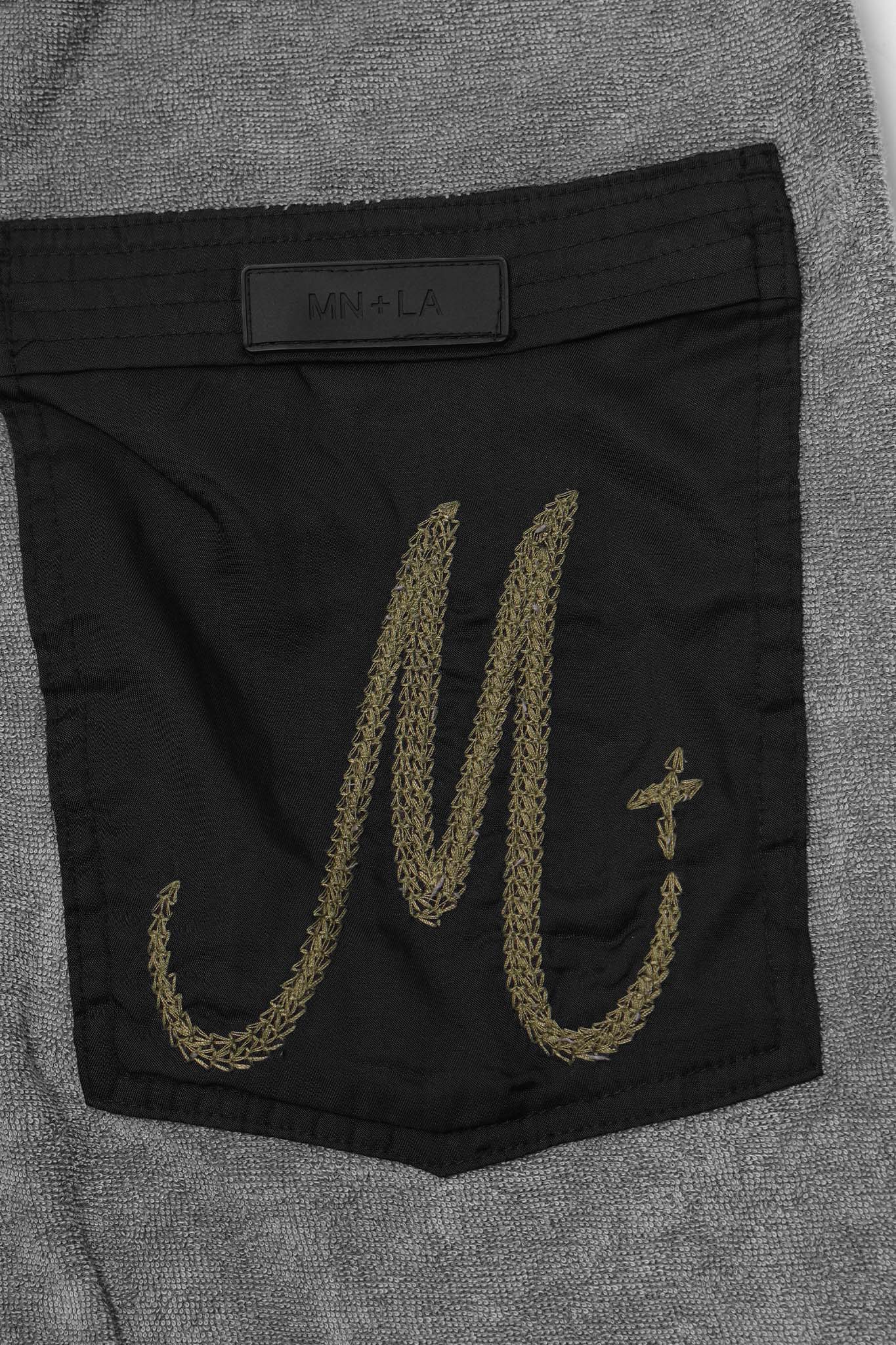 M+ OVERPOCKET TOWEL PHAT SHORTS IN CEMENT