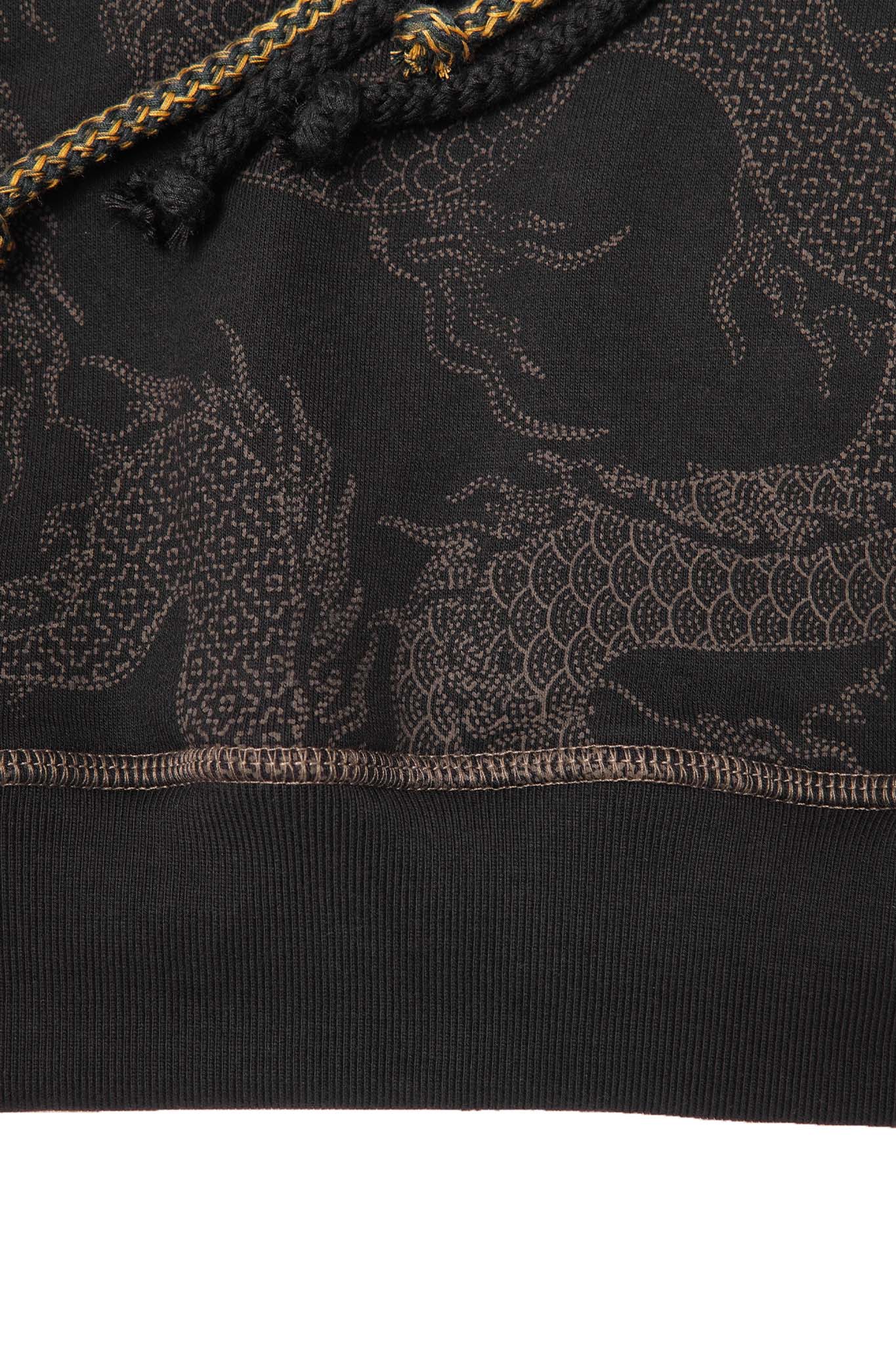 "YEAR OF THE DRAGON" HOODIE IN CAVIAR