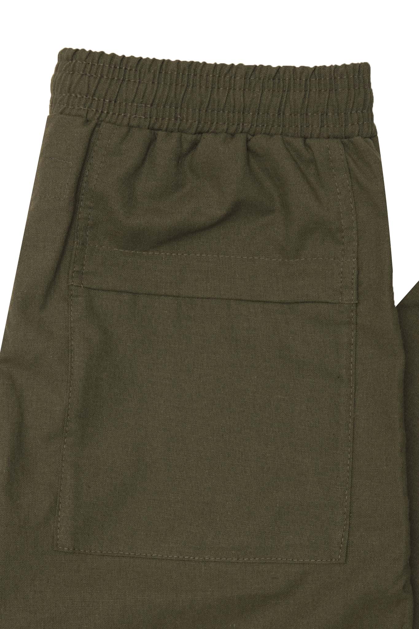 LINEN LOUNGE PANTS V2 IN OLIVE