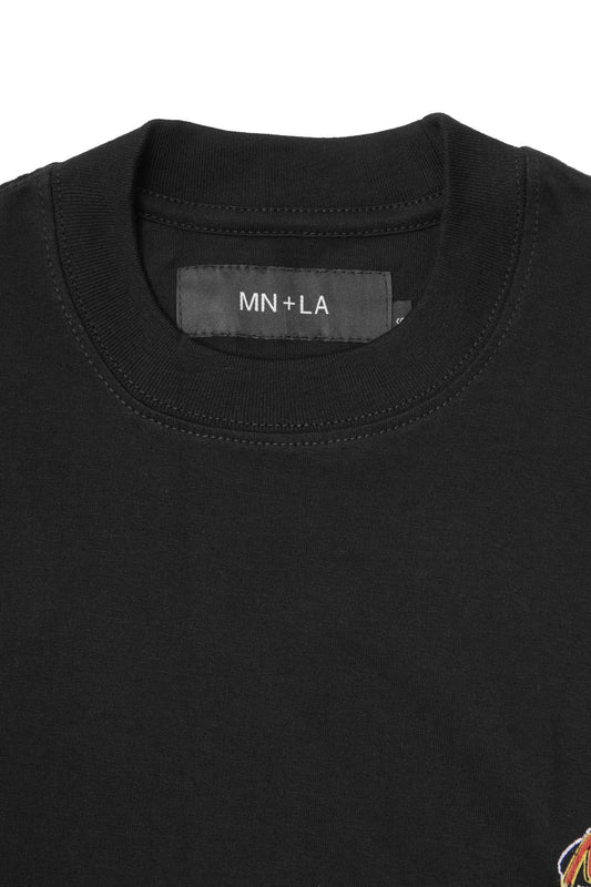 "SPLICED UP" LOGO TEE IN ANTHRACITE