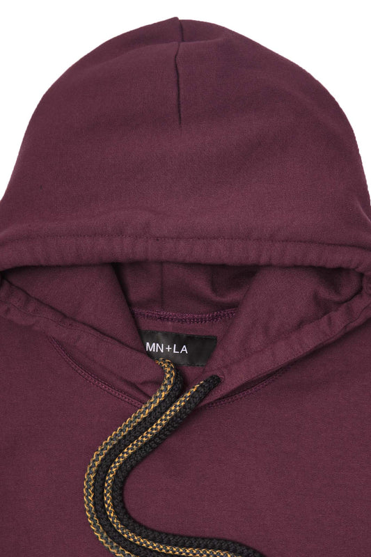CUTOFF HOODIE IN WINE