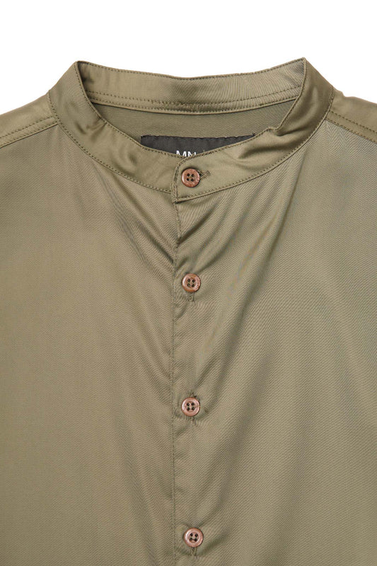MANDARIN S/S SHIRT IN CELADON