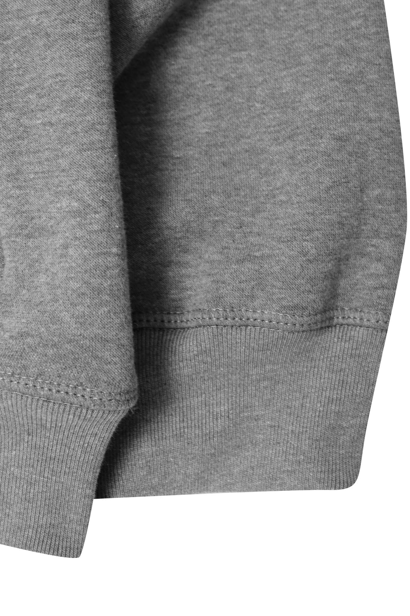 QUARTER ZIP SWEATSHIRT IN HEATHER GREY