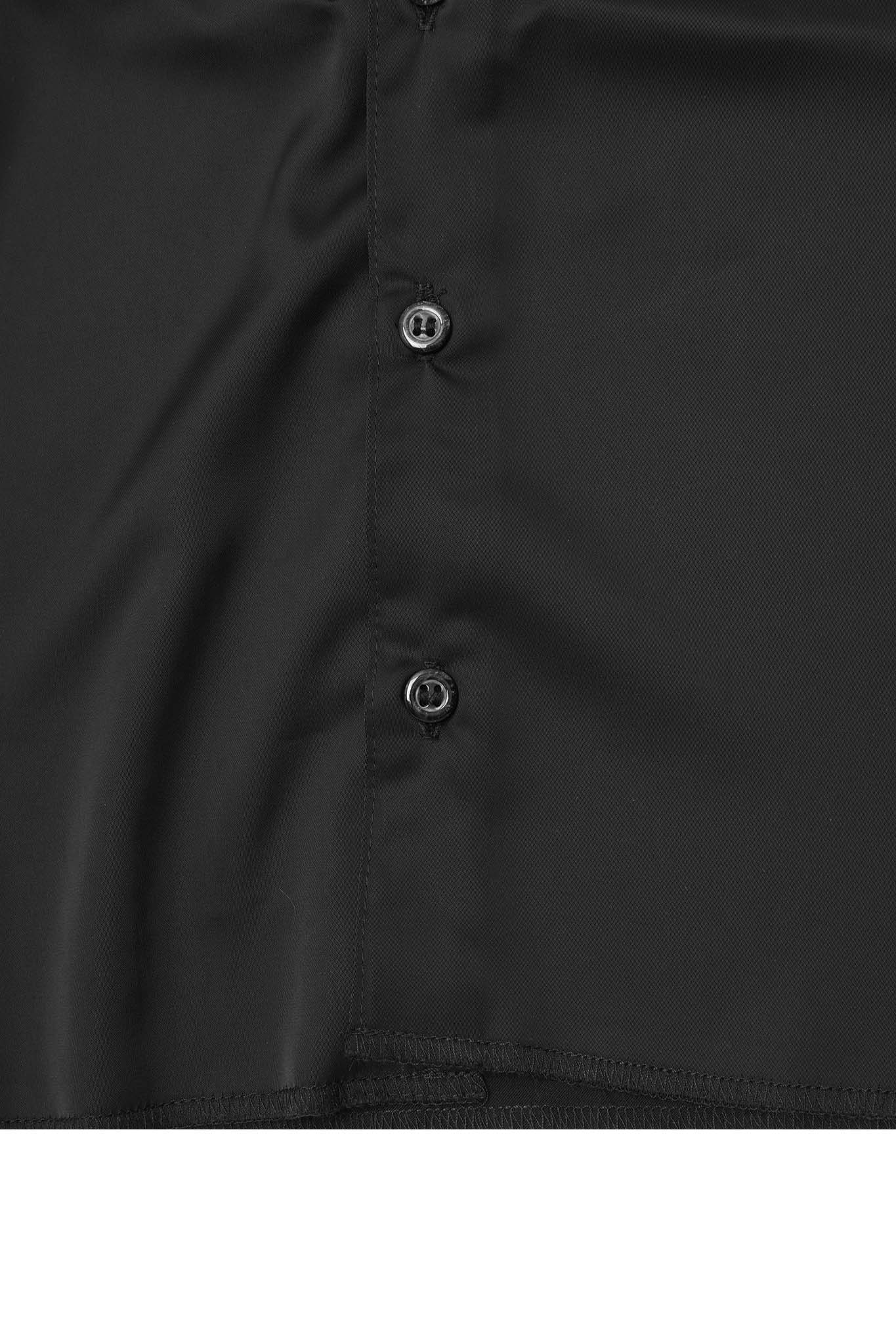 MANDARIN S/S SHIRT IN CAVIAR