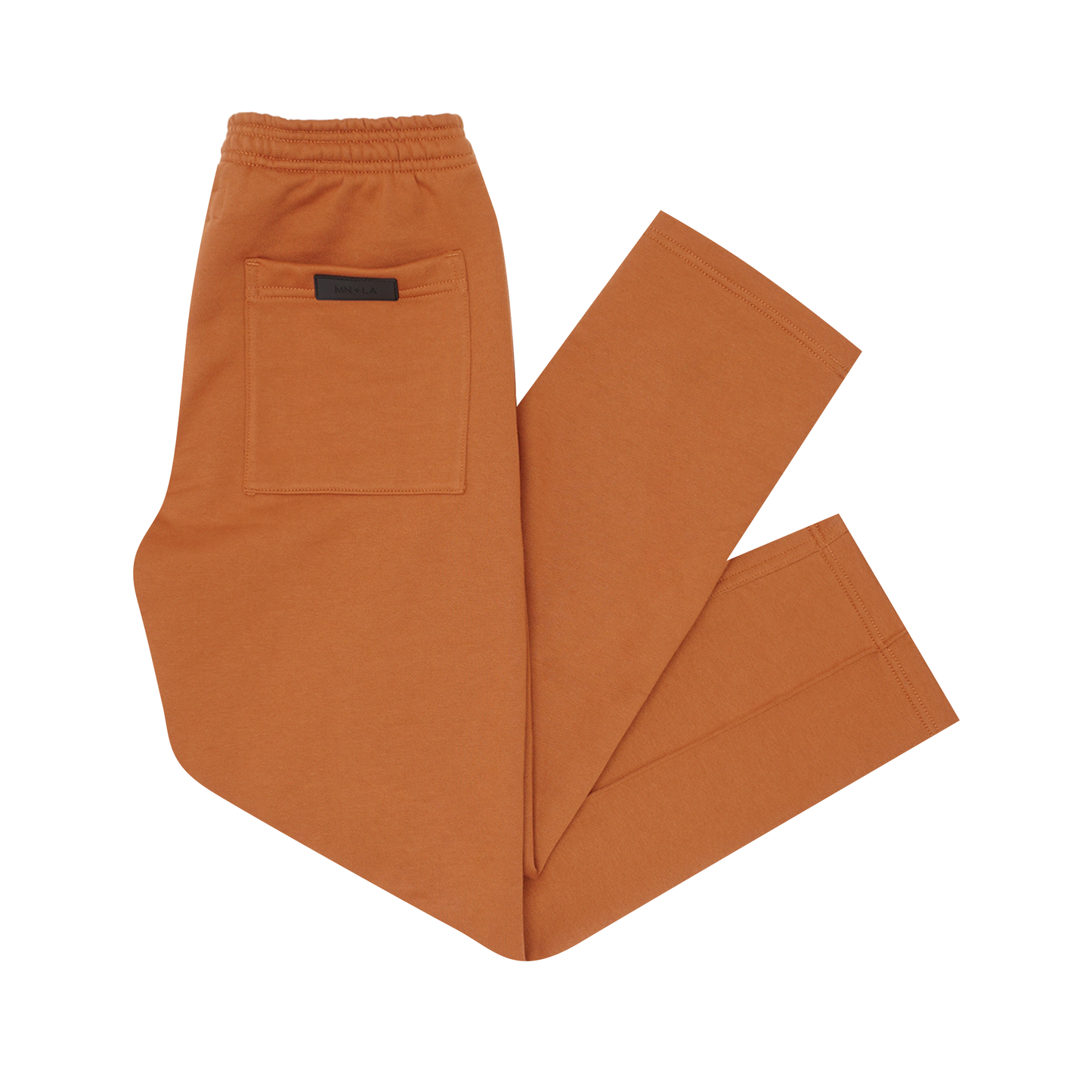 PLEATED WIDE LOUNGE PANTS IN TANGERINE