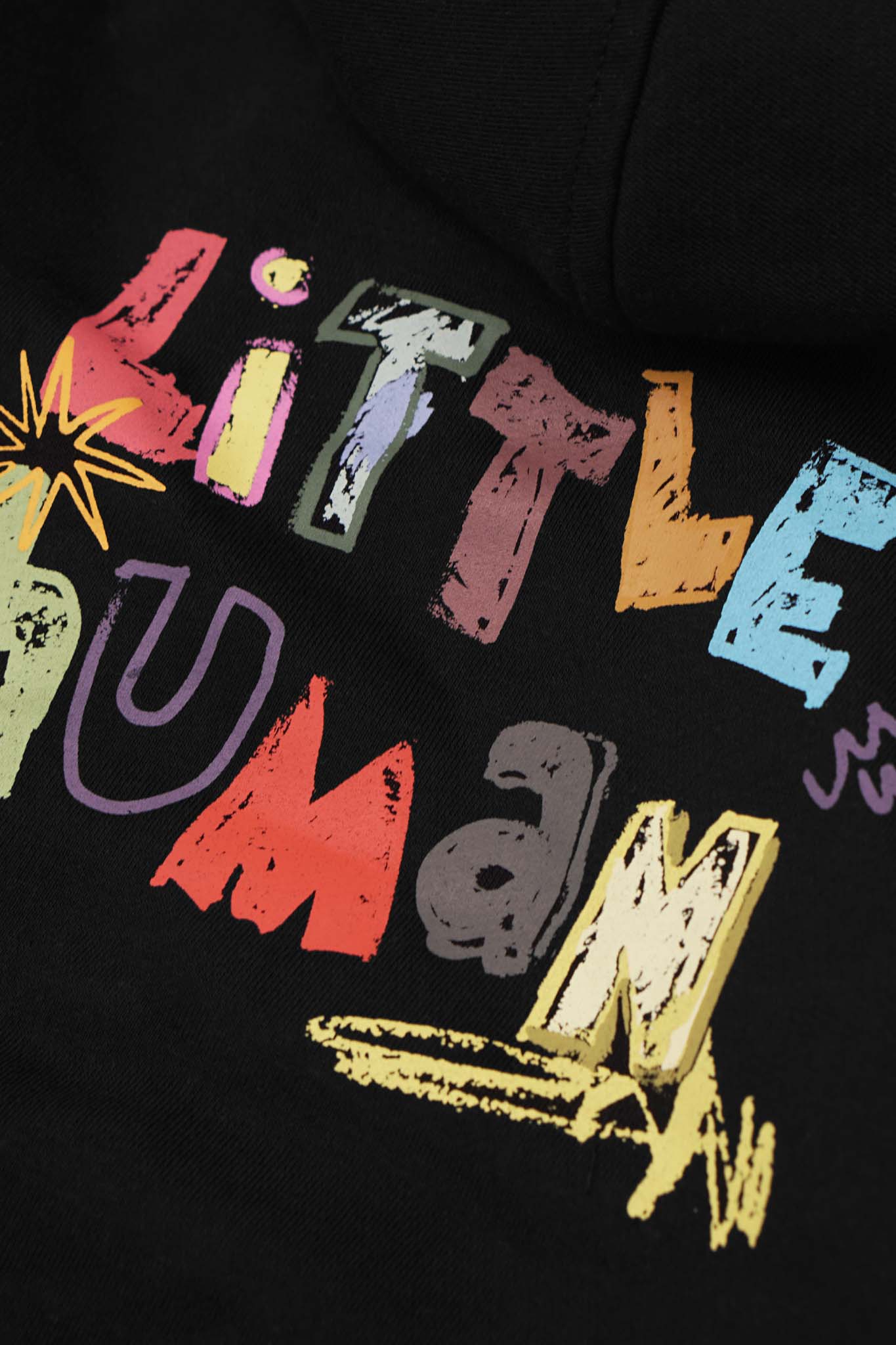 "CRAYONS" LITTLE HUMAN™ HOODIE IN ANTHRACITE