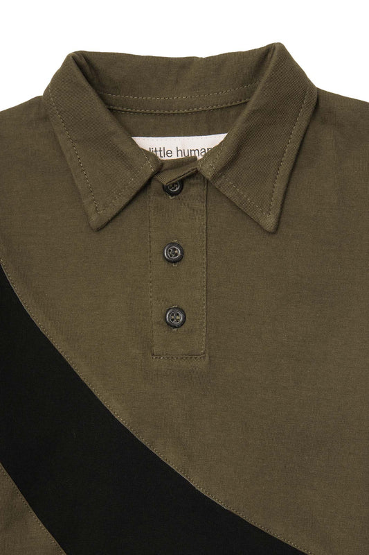 LITTLE HUMAN™ ARC S/S POLO SHIRT IN OLIVE