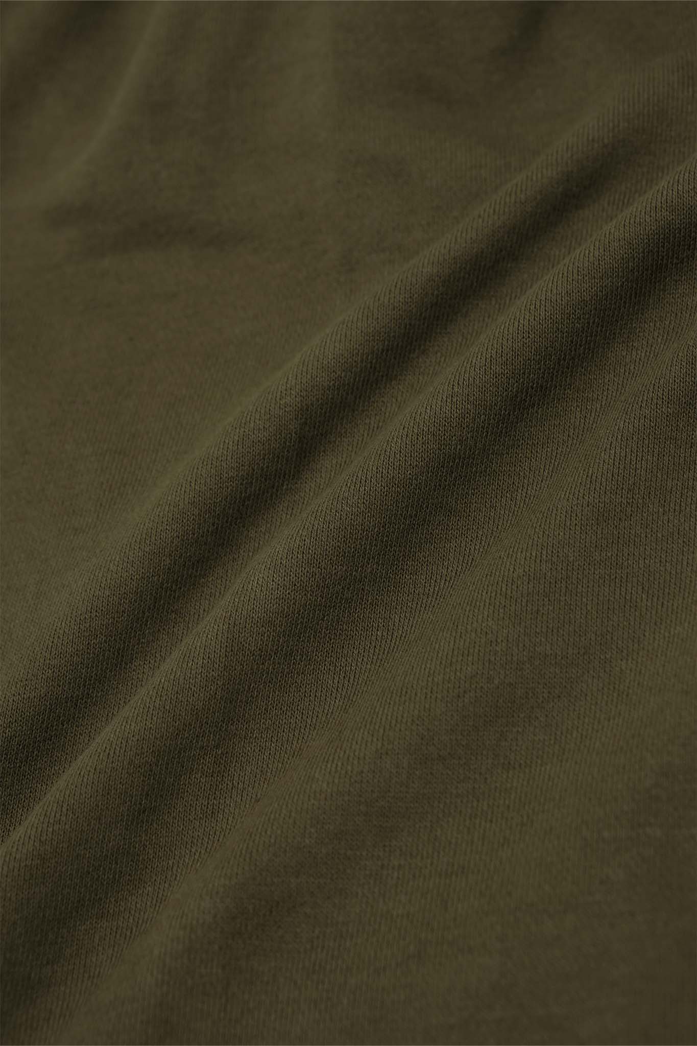 FRENCH TERRY RAW FINISH SWEATSHORTS IN OLIVE
