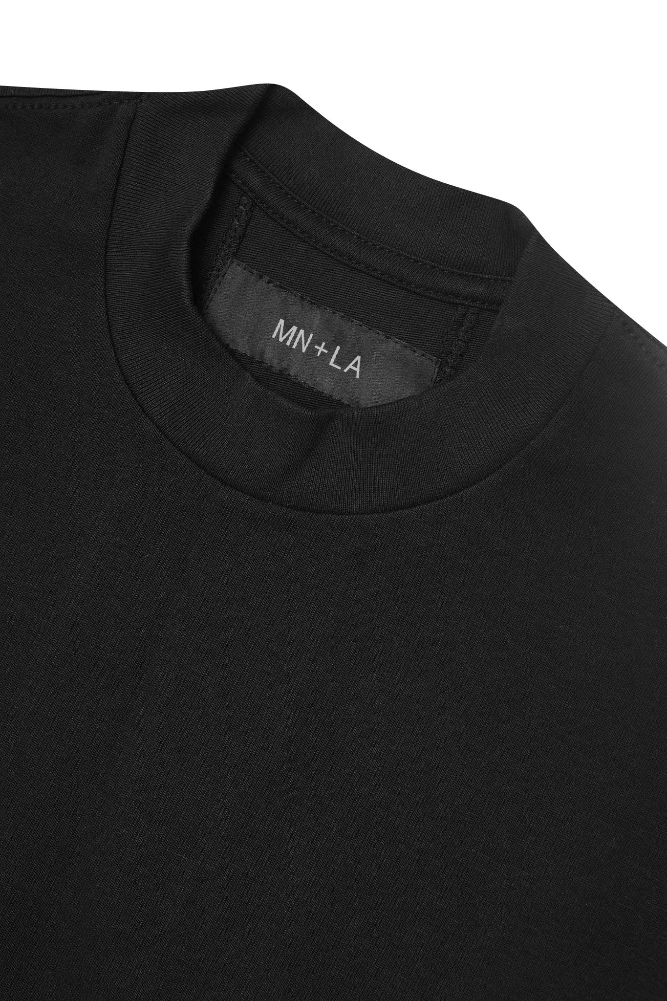 MOCK NECK TEE V4 IN CAVIAR