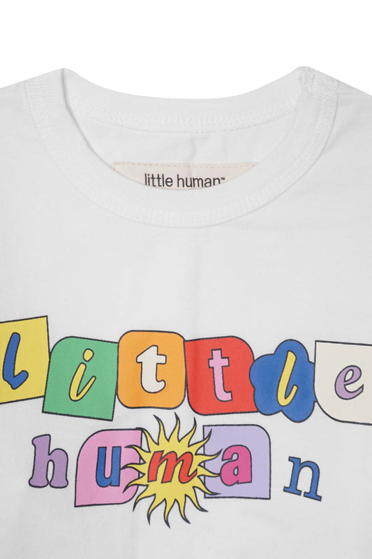 "SUN IS OUT" LITTLE HUMAN™ TEE IN WHITE