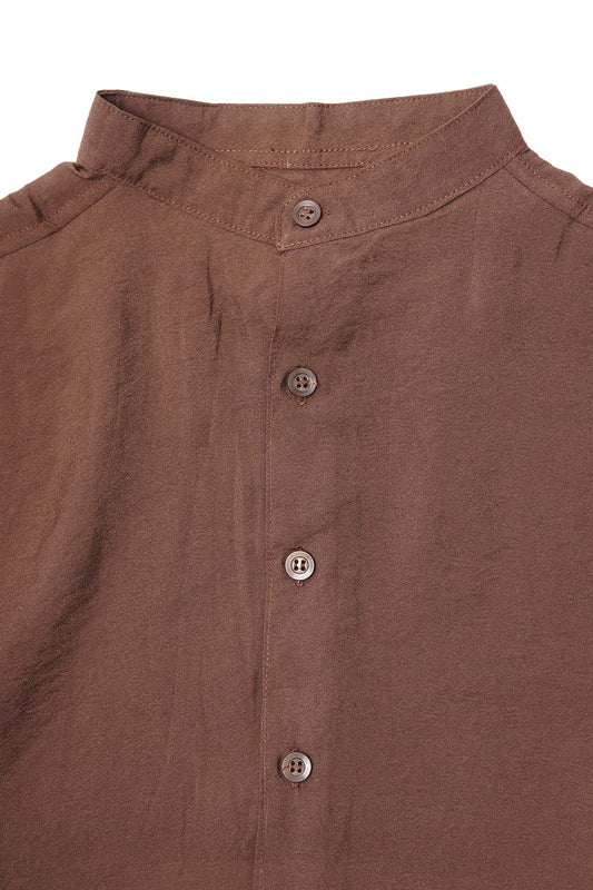 MANDARIN S/S SHIRT IN WOOD