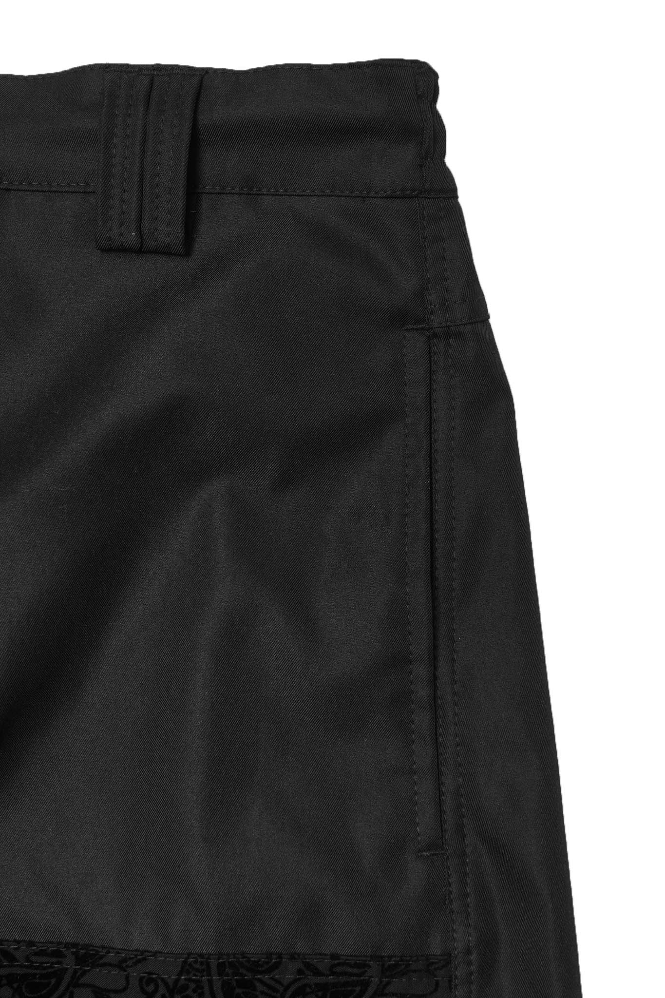 M+ DOUBLE KNEE PHAT PANTS IN NECRO